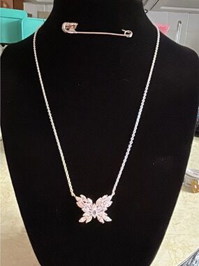 Beautiful sterling silver butterfly?? With cubic zirconia